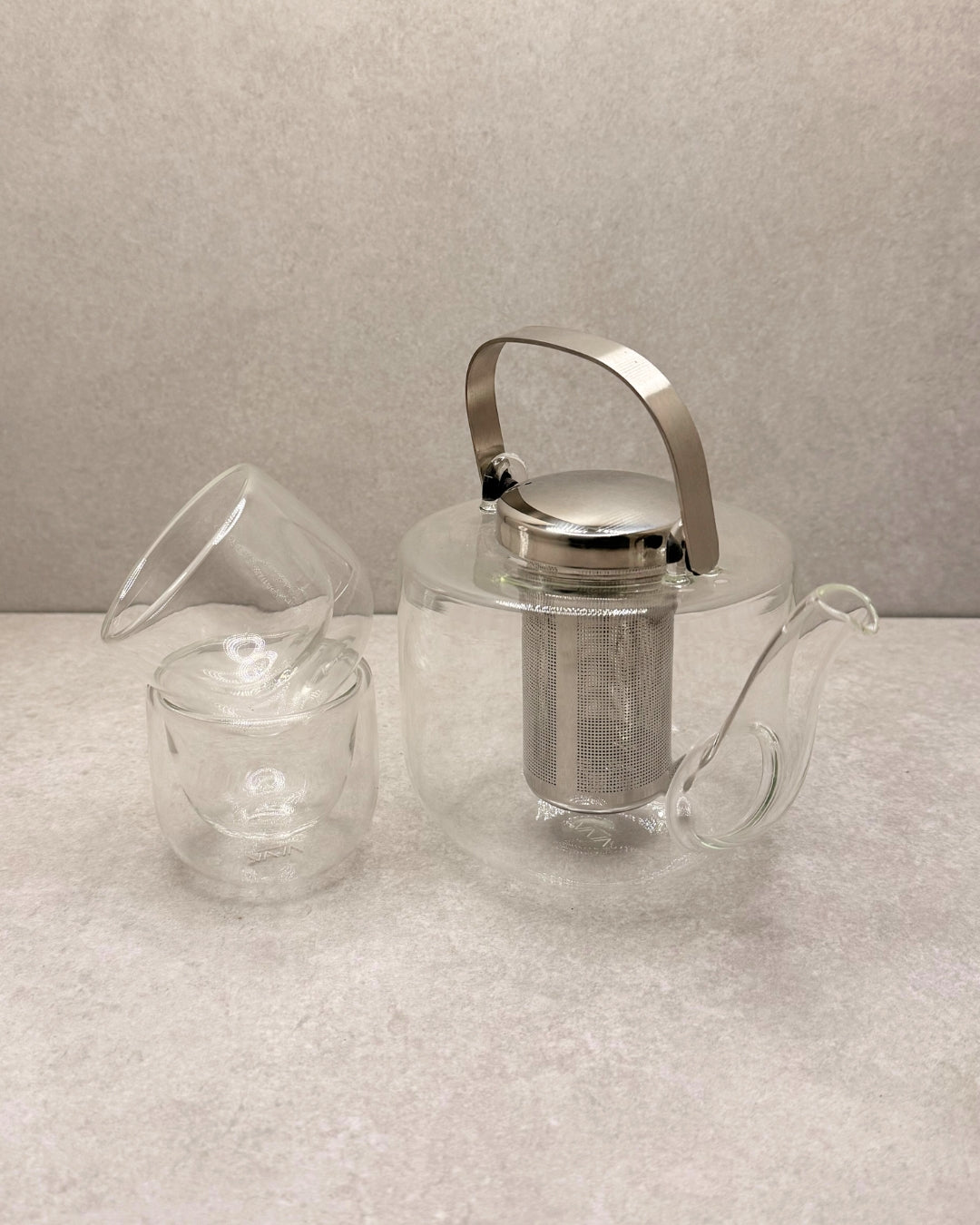 Set théière en verre 0,65L